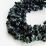 Minerály - VLOČKOVÝ OBSIDIÁN návlek 90cm - 105923