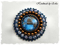 Odznaky/Brošne - Blue and Brown - brošňa - 113859
