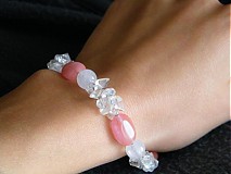 Náramky - Pink Love... Polodrahokamy - 167748