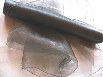 Textil - organza tmavo šedá - 172231