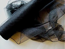 Textil - organza čierna - 172233