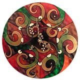 Sklo - Hodiny s ornamentální - 22443