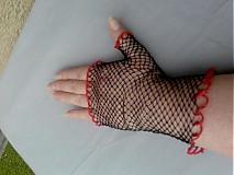 Rukavice - Sieťované bezprstové rukavičky Frankensteinova nevesta - 56000